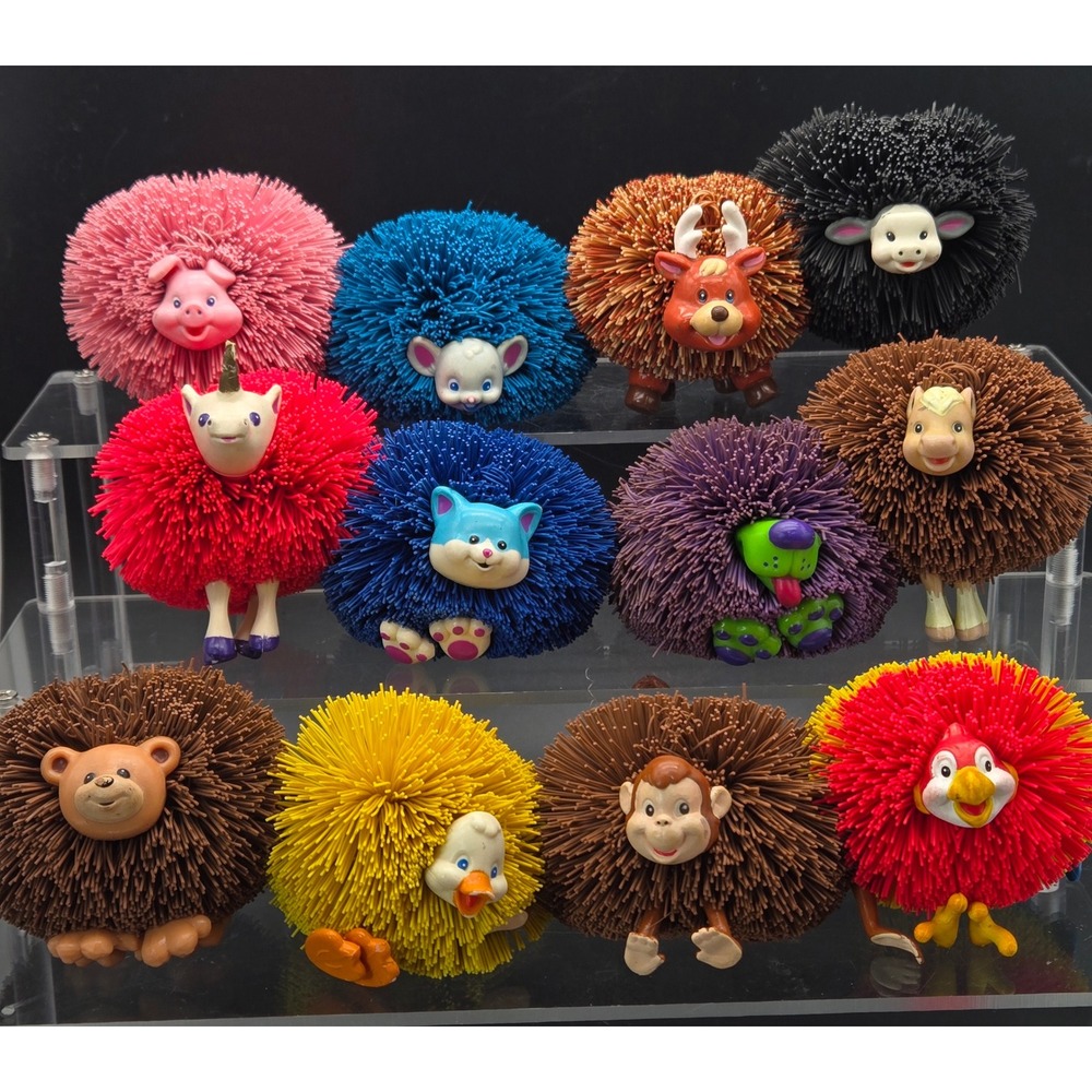 Vintage Koosh Ball Critters Animals 12pc Lot 90s Fidget Sensory Toys Mixed Set